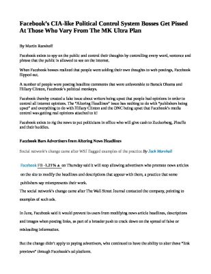 Facebook___s-CIA-like-Political-Control-System-Bosses-Get-Pissed-At-Those-Who-Vary-From-The-MK-Ultra-Plan-pdf
Keywords: Big tech mobsters,Dark money payola, Rare Earth Mines, New America Foundation Corruption, Obama, Obama Campaign Finance, Obama FEC violations, Palo Alto Mafia, Paypal Mafia, Pelosi Corruption, Political bribes, Political Insider,  Eric Schmidt Sex Penthou