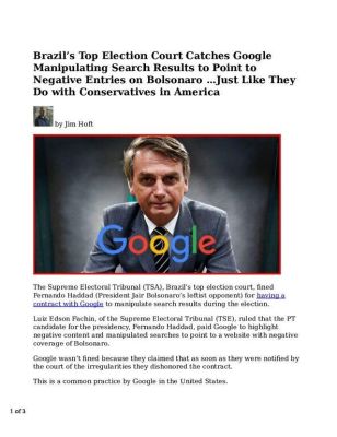 Brazil___s-Top-Election-Court-Catches-Google-Manipulating-Search-Results-pdf
Keywords: Big tech mobsters,Dark money payola, Rare Earth Mines, New America Foundation Corruption, Obama, Obama Campaign Finance, Obama FEC violations, Palo Alto Mafia, Paypal Mafia, Pelosi Corruption, Political bribes, Political Insider,  Eric Schmidt Sex Penthou
