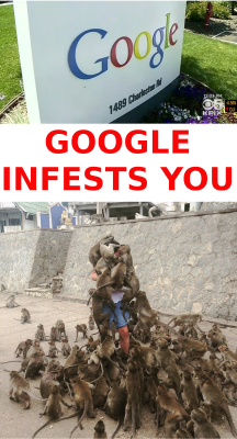 GOOGLE INFESTS YOU
Keywords: Big tech mobsters,Dark money payola, Rare Earth Mines, New America Foundation Corruption, Obama, Obama Campaign Finance, Obama FEC violations, Palo Alto Mafia, Paypal Mafia, Pelosi Corruption, Political bribes, Political Insider,  Eric Schmidt Sex Penthou