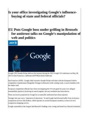 IS-YOUR-OFFICE-INVESTIGATING-GOOGLE-INFLUENCE-BUYING_-pdf
Keywords: Big tech mobsters,Dark money payola, Rare Earth Mines, New America Foundation Corruption, Obama, Obama Campaign Finance, Obama FEC violations, Palo Alto Mafia, Paypal Mafia, Pelosi Corruption, Political bribes, Political Insider,  Eric Schmidt Sex Penthou