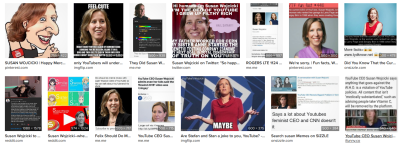 Susan Wojcicki loves hate
Keywords: Big tech mobsters,Dark money payola, Rare Earth Mines, New America Foundation Corruption, Obama, Obama Campaign Finance, Obama FEC violations, Palo Alto Mafia, Paypal Mafia, Pelosi Corruption, Political bribes, Political Insider,  Eric Schmidt Sex Penthou