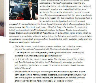 ELON-MUSK-SOCIOPATH__-SOCIO1-Elon-Musk-Corruption-And-Crappy-Engineering-Make-Tesla-Cars-So-Unsafe-MUSK-336x288
Keywords: Big tech mobsters,Dark money payola, Rare Earth Mines, New America Foundation Corruption, Obama, Obama Campaign Finance, Obama FEC violations, Palo Alto Mafia, Paypal Mafia, Pelosi Corruption, Political bribes, Political Insider,  Eric Schmidt Sex Penthou