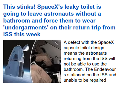 SPACEX STINKS - MUSK
Keywords: Big tech mobsters,Dark money payola, Rare Earth Mines, New America Foundation Corruption, Obama, Obama Campaign Finance, Obama FEC violations, Palo Alto Mafia, Paypal Mafia, Pelosi Corruption, Political bribes, Political Insider,  Eric Schmidt Sex Penthou