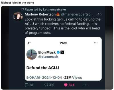 ACLU ELON MUSK
Keywords: Big tech mobsters,Dark money payola, Rare Earth Mines, New America Foundation Corruption, Obama, Obama Campaign Finance, Obama FEC violations, Palo Alto Mafia, Paypal Mafia, Pelosi Corruption, Political bribes, Political Insider,  Eric Schmidt Sex Penthou