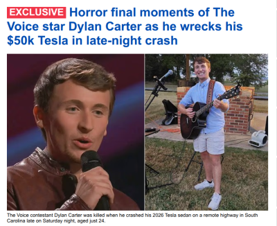 ANOTHER DEAD TESLA OWNER 2026 B
Keywords: Big tech mobsters,Dark money payola, Rare Earth Mines, New America Foundation Corruption, Obama, Obama Campaign Finance, Obama FEC violations, Palo Alto Mafia, Paypal Mafia, Pelosi Corruption, Political bribes, Political Insider,  Eric Schmidt Sex Penthou
