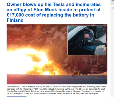 ANOTHER FAILED TESLA BAD CAR - MUSK
Keywords: Big tech mobsters,Dark money payola, Rare Earth Mines, New America Foundation Corruption, Obama, Obama Campaign Finance, Obama FEC violations, Palo Alto Mafia, Paypal Mafia, Pelosi Corruption, Political bribes, Political Insider,  Eric Schmidt Sex Penthou