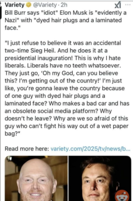 BILL BURR DESTROYS ELON MUSK again
Keywords: Big tech mobsters,Dark money payola, Rare Earth Mines, New America Foundation Corruption, Obama, Obama Campaign Finance, Obama FEC violations, Palo Alto Mafia, Paypal Mafia, Pelosi Corruption, Political bribes, Political Insider,  Eric Schmidt Sex Penthou