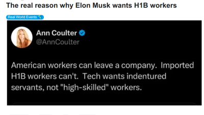 ELON AND H1B workers
Keywords: Big tech mobsters,Dark money payola, Rare Earth Mines, New America Foundation Corruption, Obama, Obama Campaign Finance, Obama FEC violations, Palo Alto Mafia, Paypal Mafia, Pelosi Corruption, Political bribes, Political Insider,  Eric Schmidt Sex Penthou