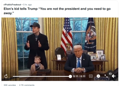 ELON KID TELLS OFF TRUMP
Keywords: Big tech mobsters,Dark money payola, Rare Earth Mines, New America Foundation Corruption, Obama, Obama Campaign Finance, Obama FEC violations, Palo Alto Mafia, Paypal Mafia, Pelosi Corruption, Political bribes, Political Insider,  Eric Schmidt Sex Penthou