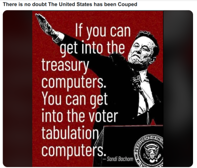 ELON MUSK CREATED A COUP
Keywords: Big tech mobsters,Dark money payola, Rare Earth Mines, New America Foundation Corruption, Obama, Obama Campaign Finance, Obama FEC violations, Palo Alto Mafia, Paypal Mafia, Pelosi Corruption, Political bribes, Political Insider,  Eric Schmidt Sex Penthou
