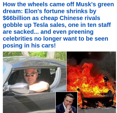 ELON MUSK FAILS ALL OVER THE WORLD
Keywords: Big tech mobsters,Dark money payola, Rare Earth Mines, New America Foundation Corruption, Obama, Obama Campaign Finance, Obama FEC violations, Palo Alto Mafia, Paypal Mafia, Pelosi Corruption, Political bribes, Political Insider,  Eric Schmidt Sex Penthou