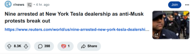 ELON MUSK GETTING PROTESTED
Keywords: Big tech mobsters,Dark money payola, Rare Earth Mines, New America Foundation Corruption, Obama, Obama Campaign Finance, Obama FEC violations, Palo Alto Mafia, Paypal Mafia, Pelosi Corruption, Political bribes, Political Insider,  Eric Schmidt Sex Penthou