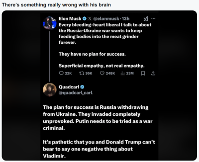 ELON MUSK IS A RUSSIAN TOOL
Keywords: Big tech mobsters,Dark money payola, Rare Earth Mines, New America Foundation Corruption, Obama, Obama Campaign Finance, Obama FEC violations, Palo Alto Mafia, Paypal Mafia, Pelosi Corruption, Political bribes, Political Insider,  Eric Schmidt Sex Penthou