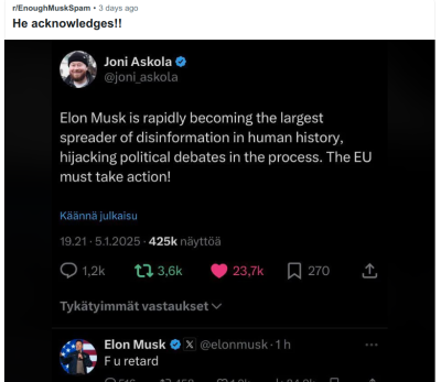 ELON MUSK NEEDS TO BE PUT IN MENTAL WARD
Keywords: Big tech mobsters,Dark money payola, Rare Earth Mines, New America Foundation Corruption, Obama, Obama Campaign Finance, Obama FEC violations, Palo Alto Mafia, Paypal Mafia, Pelosi Corruption, Political bribes, Political Insider,  Eric Schmidt Sex Penthou