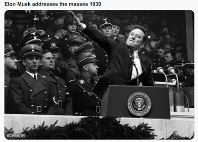 Elon Musk Addresses The Masses
Keywords: Big tech mobsters,Dark money payola, Rare Earth Mines, New America Foundation Corruption, Obama, Obama Campaign Finance, Obama FEC violations, Palo Alto Mafia, Paypal Mafia, Pelosi Corruption, Political bribes, Political Insider,  Eric Schmidt Sex Penthou