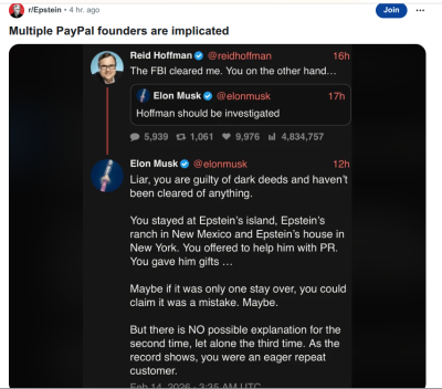 Elon Musk Sucks 86544
Keywords: Big tech mobsters,Dark money payola, Rare Earth Mines, New America Foundation Corruption, Obama, Obama Campaign Finance, Obama FEC violations, Palo Alto Mafia, Paypal Mafia, Pelosi Corruption, Political bribes, Political Insider,  Eric Schmidt Sex Penthou