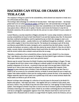 HACKERS-CAN-STEAL-OR-CRASH-ANY-TESLA-CAR-pdf
Keywords: Big tech mobsters,Dark money payola, Rare Earth Mines, New America Foundation Corruption, Obama, Obama Campaign Finance, Obama FEC violations, Palo Alto Mafia, Paypal Mafia, Pelosi Corruption, Political bribes, Political Insider,  Eric Schmidt Sex Penthou