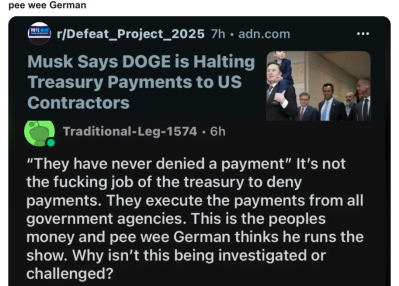 MUSK IS OUT OF CONTROL 8763
Keywords: Big tech mobsters,Dark money payola, Rare Earth Mines, New America Foundation Corruption, Obama, Obama Campaign Finance, Obama FEC violations, Palo Alto Mafia, Paypal Mafia, Pelosi Corruption, Political bribes, Political Insider,  Eric Schmidt Sex Penthou