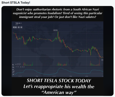 SHORT TESLA NOW
Keywords: Big tech mobsters,Dark money payola, Rare Earth Mines, New America Foundation Corruption, Obama, Obama Campaign Finance, Obama FEC violations, Palo Alto Mafia, Paypal Mafia, Pelosi Corruption, Political bribes, Political Insider,  Eric Schmidt Sex Penthou