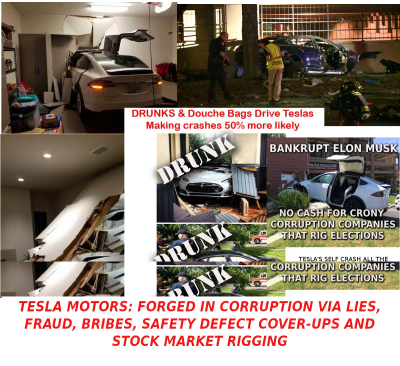 TESLA_SUDDEN_ACCELERATION - MUSK
Keywords: Big tech mobsters,Dark money payola, Rare Earth Mines, New America Foundation Corruption, Obama, Obama Campaign Finance, Obama FEC violations, Palo Alto Mafia, Paypal Mafia, Pelosi Corruption, Political bribes, Political Insider,  Eric Schmidt Sex Penthou