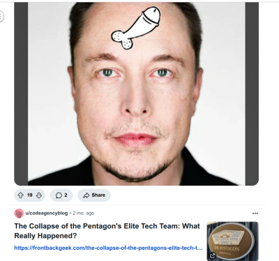 THE Musk Tech Elite All Idiots
Keywords: Big tech mobsters,Dark money payola, Rare Earth Mines, New America Foundation Corruption, Obama, Obama Campaign Finance, Obama FEC violations, Palo Alto Mafia, Paypal Mafia, Pelosi Corruption, Political bribes, Political Insider,  Eric Schmidt Sex Penthou