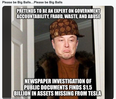 THE TESLA SCAM ASS
Keywords: Big tech mobsters,Dark money payola, Rare Earth Mines, New America Foundation Corruption, Obama, Obama Campaign Finance, Obama FEC violations, Palo Alto Mafia, Paypal Mafia, Pelosi Corruption, Political bribes, Political Insider,  Eric Schmidt Sex Penthou
