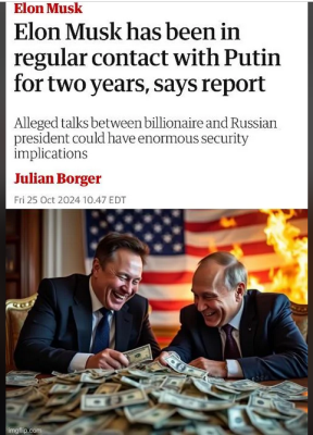 elon musk conspires with putin
Keywords: Big tech mobsters,Dark money payola, Rare Earth Mines, New America Foundation Corruption, Obama, Obama Campaign Finance, Obama FEC violations, Palo Alto Mafia, Paypal Mafia, Pelosi Corruption, Political bribes, Political Insider,  Eric Schmidt Sex Penthou