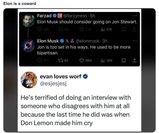 Filename=ELON_IS_A_COWARD_TOTALLY.png
Filesize=316KiB
Dimensions=861x723
Date added=Sep 23, 2026 ELON_IS_A_COWARD_TOTALLY.png