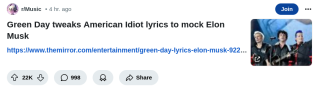 Filename=GREEN_DAY_HATES_ELON_MUSK.png
Filesize=77KiB
Dimensions=836x234
Date added=Sep 23, 2026 GREEN_DAY_HATES_ELON_MUSK.png