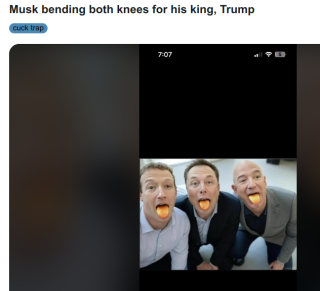 Filename=MUSK_SUCKS_THE_ORANGE_ASSHOLE.png
Filesize=172KiB
Dimensions=632x576
Date added=Sep 23, 2026 MUSK_SUCKS_THE_ORANGE_ASSHOLE.png