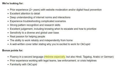 OK_CUPID_JOB_DESCRIPTION
Keywords: Big tech mobsters,Dark money payola, Rare Earth Mines, New America Foundation Corruption, Obama, Obama Campaign Finance, Obama FEC violations, Palo Alto Mafia, Paypal Mafia, Pelosi Corruption, Political bribes, Political Insider,  Eric Schmidt Sex Penthou