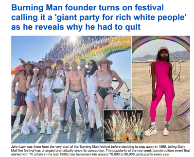 BURNING MAN IS A RASIST HELL
Keywords: Big tech mobsters,Dark money payola, Rare Earth Mines, New America Foundation Corruption, Obama, Obama Campaign Finance, Obama FEC violations, Palo Alto Mafia, Paypal Mafia, Pelosi Corruption, Political bribes, Political Insider,  Eric Schmidt Sex Penthou
