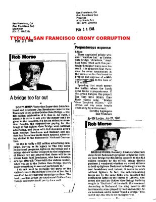 SAN FRANCISCO CORRUPTION img391_v1
Keywords: Big tech mobsters,Dark money payola, Rare Earth Mines, New America Foundation Corruption, Obama, Obama Campaign Finance, Obama FEC violations, Palo Alto Mafia, Paypal Mafia, Pelosi Corruption, Political bribes, Political Insider,  Eric Schmidt Sex Penthou