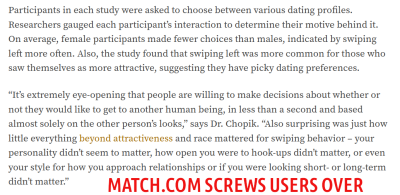 Match.com Screws With You
Keywords: Big tech mobsters,Dark money payola, Rare Earth Mines, New America Foundation Corruption, Obama, Obama Campaign Finance, Obama FEC violations, Palo Alto Mafia, Paypal Mafia, Pelosi Corruption, Political bribes, Political Insider,  Eric Schmidt Sex Penthou
