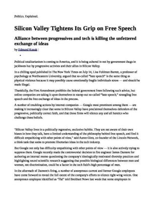 Silicon-Valley-Tightens-Its-Grip-on-Free-Speech-pdf
Keywords: Big tech mobsters,Dark money payola, Rare Earth Mines, New America Foundation Corruption, Obama, Obama Campaign Finance, Obama FEC violations, Palo Alto Mafia, Paypal Mafia, Pelosi Corruption, Political bribes, Political Insider,  Eric Schmidt Sex Penthou