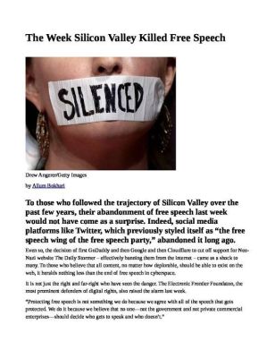 The-Week-Silicon-Valley-Killed-Free-Speech-pdf
Keywords: Big tech mobsters,Dark money payola, Rare Earth Mines, New America Foundation Corruption, Obama, Obama Campaign Finance, Obama FEC violations, Palo Alto Mafia, Paypal Mafia, Pelosi Corruption, Political bribes, Political Insider,  Eric Schmidt Sex Penthou