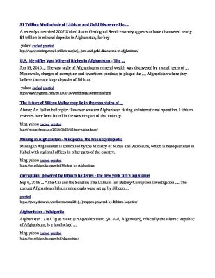 AFGHAN-LITHIUM-WAR-PROFITEERING-SILICON-VALLEY-RARE-EARTH-MINING-SCAM-OBAMA-AND-MUSK-RARE-EARTH-MINING-SCAM-pdf - Lies And Scams Of Elon Musk
Keywords: Big tech mobsters,Dark money payola, Rare Earth Mines, New America Foundation Corruption, Obama, Obama Campaign Finance, Obama FEC violations, Palo Alto Mafia, Paypal Mafia, Pelosi Corruption, Political bribes, Political Insider,  Eric Schmidt Sex Penthou