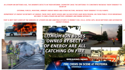 LITHIUM ION DANGERS secty of energy
Keywords: Big tech mobsters,Dark money payola, Rare Earth Mines, New America Foundation Corruption, Obama, Obama Campaign Finance, Obama FEC violations, Palo Alto Mafia, Paypal Mafia, Pelosi Corruption, Political bribes, Political Insider,  Eric Schmidt Sex Penthou
