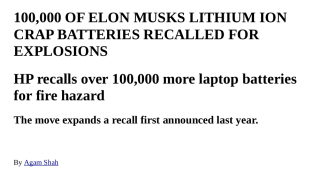 Filename=ELON_MUSK_LITHIUM_ION_DEADLY_DANGERS.png
Filesize=45KiB
Dimensions=918x493
Date added=Sep 25, 2026 ELON_MUSK_LITHIUM_ION_DEADLY_DANGERS.png