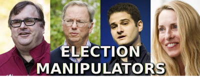 MANIPULATORS
Keywords: Big tech mobsters,Dark money payola, Rare Earth Mines, New America Foundation Corruption, Obama, Obama Campaign Finance, Obama FEC violations, Palo Alto Mafia, Paypal Mafia, Pelosi Corruption, Political bribes, Political Insider,  Eric Schmidt Sex Penthou