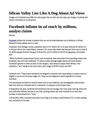 Silicon-Valley-Lies-Like-A-Dog-About-Ad-Views-pdf
Keywords: Big tech mobsters,Dark money payola, Rare Earth Mines, New America Foundation Corruption, Obama, Obama Campaign Finance, Obama FEC violations, Palo Alto Mafia, Paypal Mafia, Pelosi Corruption, Political bribes, Political Insider,  Eric Schmidt Sex Penthou