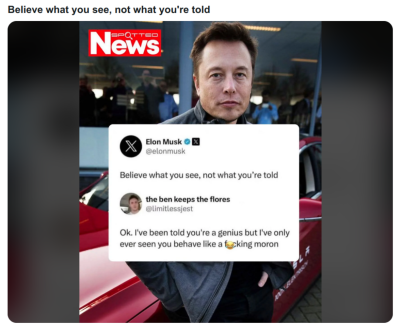 BELIEVE ELON MUSK IS A MORON
Keywords: UraniumOne, Venture Capital Collusion, Vinod Khosla, Goldman Sachs Stock Market Rigging, Gay Silicon Valley, Google bribes regulators, Silicon Valley No Poaching Lawsuit, The AngelGate Scandal, stock market rigging, google election rigging, frank guistra,