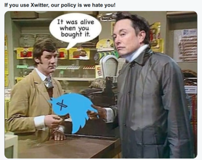 DEAD TWITTER KILLED BY MUSK
Keywords: UraniumOne, Venture Capital Collusion, Vinod Khosla, Goldman Sachs Stock Market Rigging, Gay Silicon Valley, Google bribes regulators, Silicon Valley No Poaching Lawsuit, The AngelGate Scandal, stock market rigging, google election rigging, frank guistra,