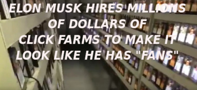 ELON-MUSKS-CLICK-FARM-6-Elon-Musk-Corruption-And-Crappy-Engineering-Make-Tesla-Cars-So-Unsafe- - MUSK
Keywords: UraniumOne, Venture Capital Collusion, Vinod Khosla, Goldman Sachs Stock Market Rigging, Gay Silicon Valley, Google bribes regulators, Silicon Valley No Poaching Lawsuit, The AngelGate Scandal, stock market rigging, google election rigging, frank guistra,