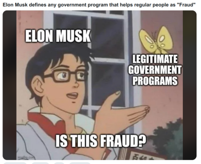 Elon Hates Normal People
Keywords: UraniumOne, Venture Capital Collusion, Vinod Khosla, Goldman Sachs Stock Market Rigging, Gay Silicon Valley, Google bribes regulators, Silicon Valley No Poaching Lawsuit, The AngelGate Scandal, stock market rigging, google election rigging, frank guistra,