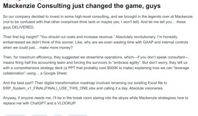MCKENSY CONSULTING IS A SCAM SCAM SCAM
Keywords: UraniumOne, Venture Capital Collusion, Vinod Khosla, Goldman Sachs Stock Market Rigging, Gay Silicon Valley, Google bribes regulators, Silicon Valley No Poaching Lawsuit, The AngelGate Scandal, stock market rigging, google election rigging, frank guistra,