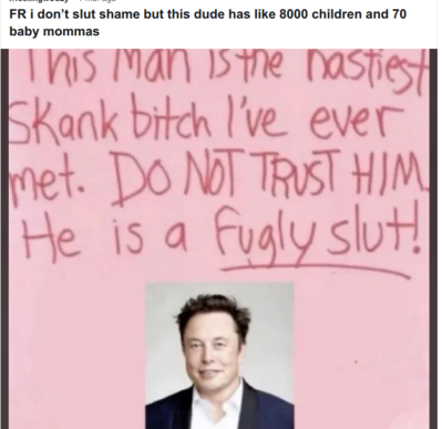 Skank Bitch Musk
Keywords: UraniumOne, Venture Capital Collusion, Vinod Khosla, Goldman Sachs Stock Market Rigging, Gay Silicon Valley, Google bribes regulators, Silicon Valley No Poaching Lawsuit, The AngelGate Scandal, stock market rigging, google election rigging, frank guistra,