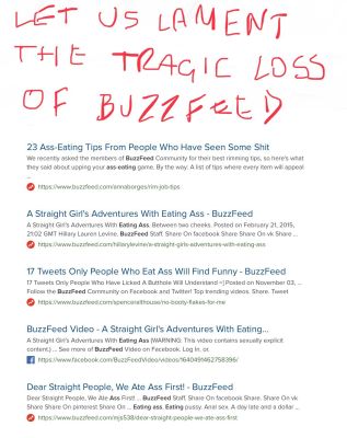 BUZZFEED IS THE WORST MAINSTREAM MEDIA COLLUSION
Keywords: Big tech mobsters,Dark money payola, Rare Earth Mines, New America Foundation Corruption, Obama, Obama Campaign Finance, Obama FEC violations, Palo Alto Mafia, Paypal Mafia, Pelosi Corruption, Political bribes, Political Insider,  Eric Schmidt Sex Penthou