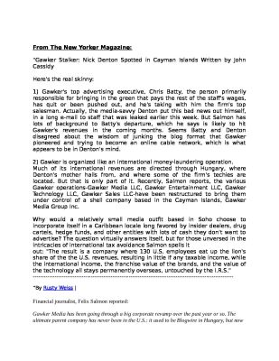GAWKER-MEDIA-RAN-THE-HIT-JOBS-GAWKER-TIPS-pdf
Keywords: Big tech mobsters,Dark money payola, Rare Earth Mines, New America Foundation Corruption, Obama, Obama Campaign Finance, Obama FEC violations, Palo Alto Mafia, Paypal Mafia, Pelosi Corruption, Political bribes, Political Insider,  Eric Schmidt Sex Penthou