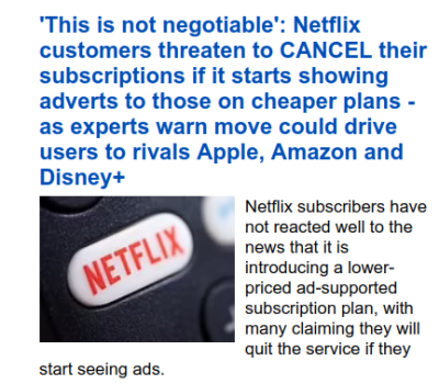 NETFLIX IS A DEAD DOG
Keywords: Big tech mobsters,Dark money payola, Rare Earth Mines, New America Foundation Corruption, Obama, Obama Campaign Finance, Obama FEC violations, Palo Alto Mafia, Paypal Mafia, Pelosi Corruption, Political bribes, Political Insider,  Eric Schmidt Sex Penthou